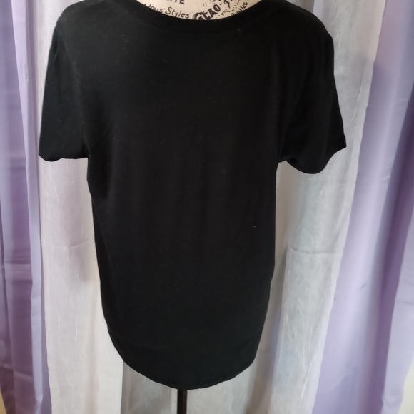 Torrid slim fit black with white "Happy Camper" graphics t-shirt size large - Picture 2 of 7